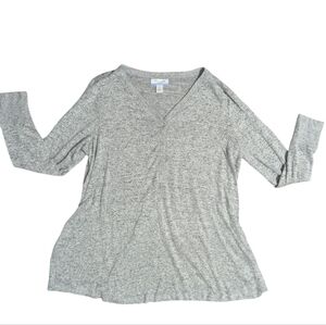 Motherhood Maternity Gray Sleep V-Neck Pajama Top‎
